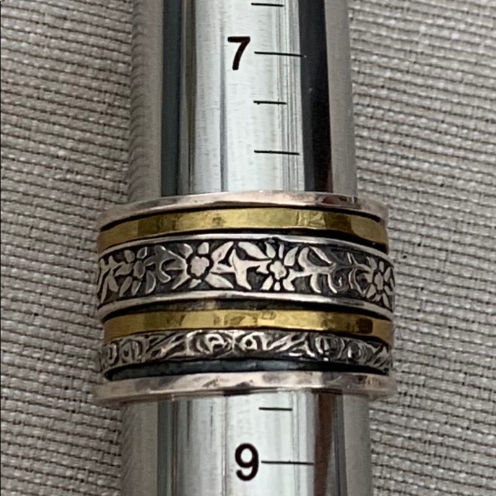 Silpada 925 sterling silver spinner ring size 8
